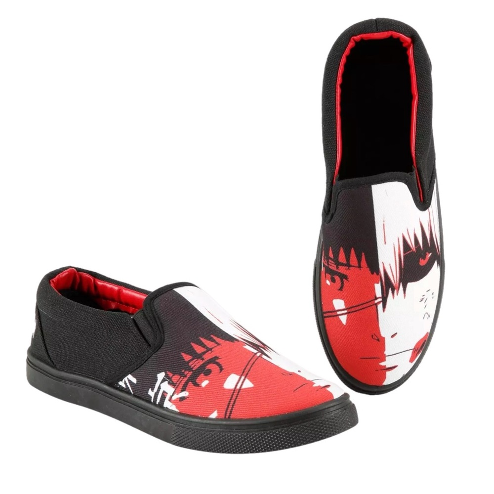 🐣 Tokyo Ghoul Ken Kaneki Slip-Ons 

Bioworld Anime Graphic Slip-On Shoes